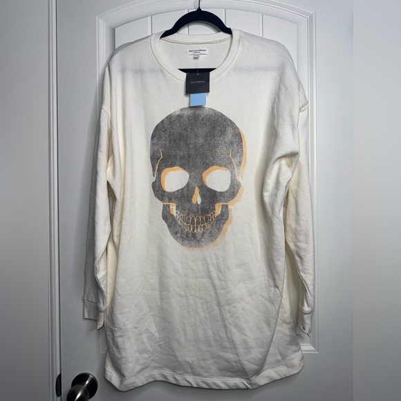Grayson Threads Long Sleeve Skull Tee - Cream, NWT - Picture 1 of 2